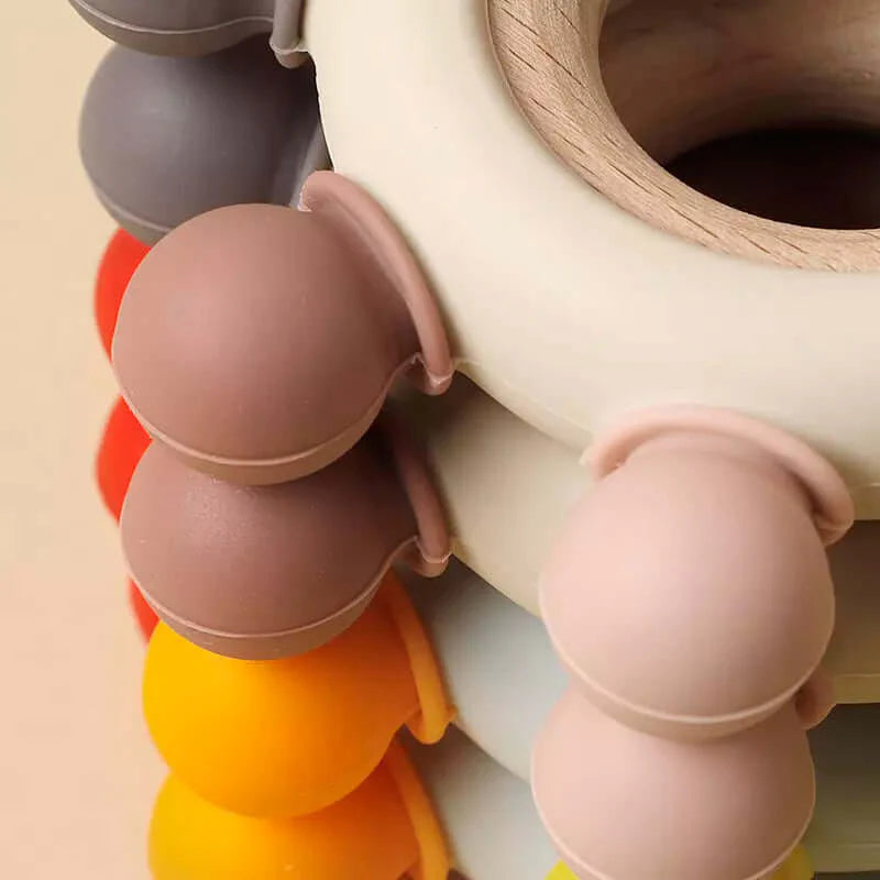 derkleinefratz.de Babyspielwaren Beißring aus Holz und Silikon