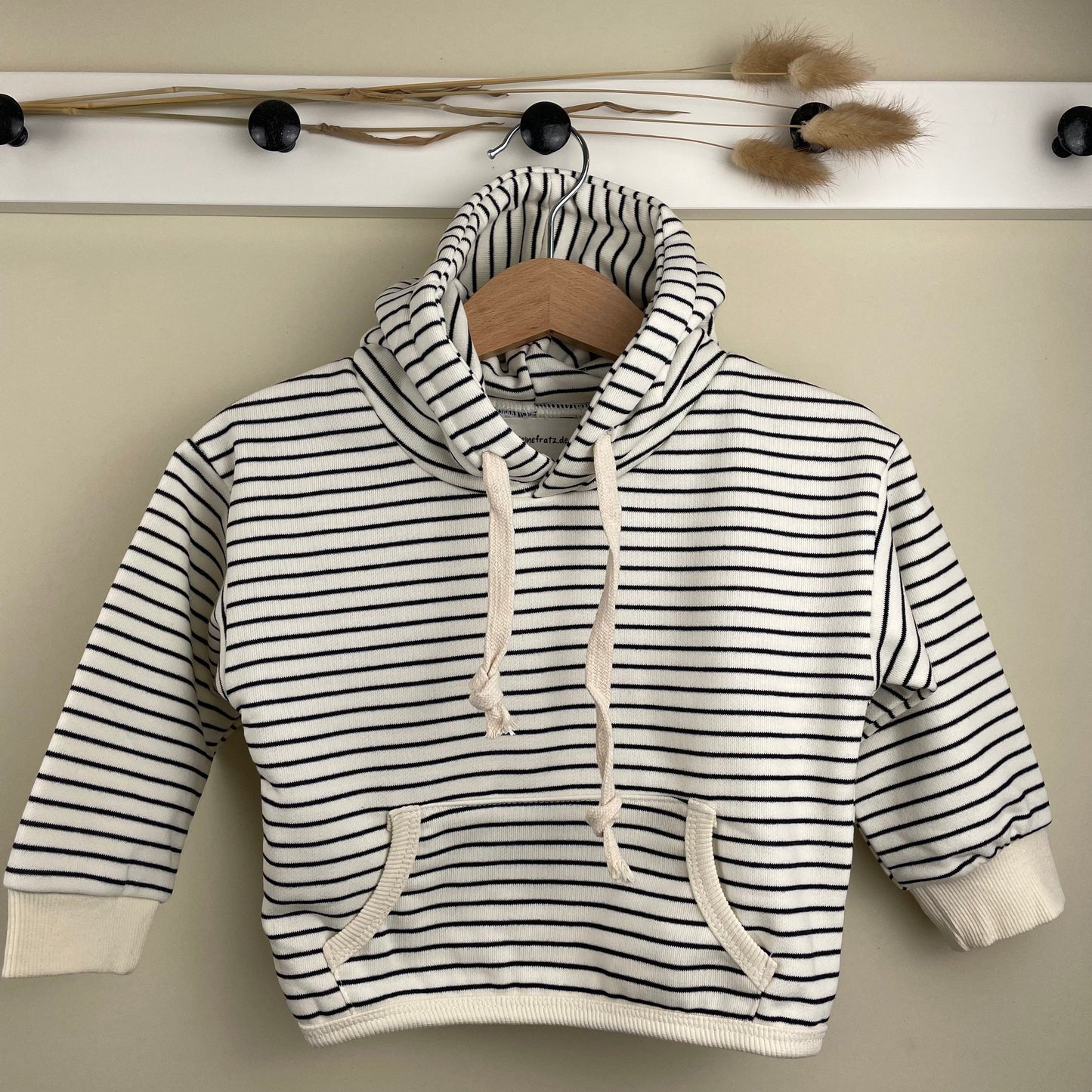 derkleinefratz.de Baby- & Kleinkindbekleidung Beige / Monat 0-6 Gestreifter Hoodie