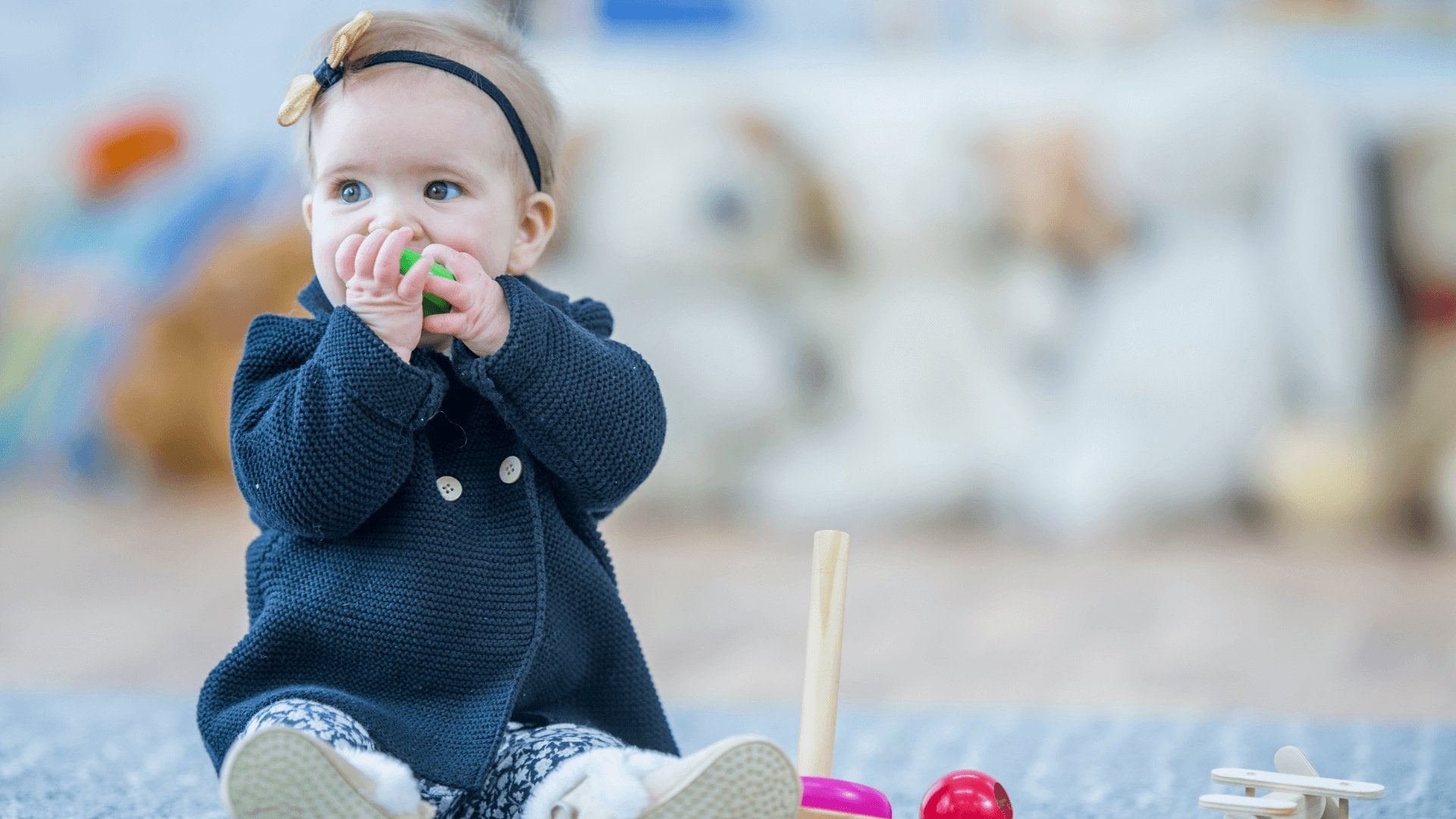 Baby Beißring Aus Silikon, Blau – Lindert Zahnungsschmerzen Ab 3 Monaten