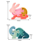 Puzzle-Tiere aus Silikon
