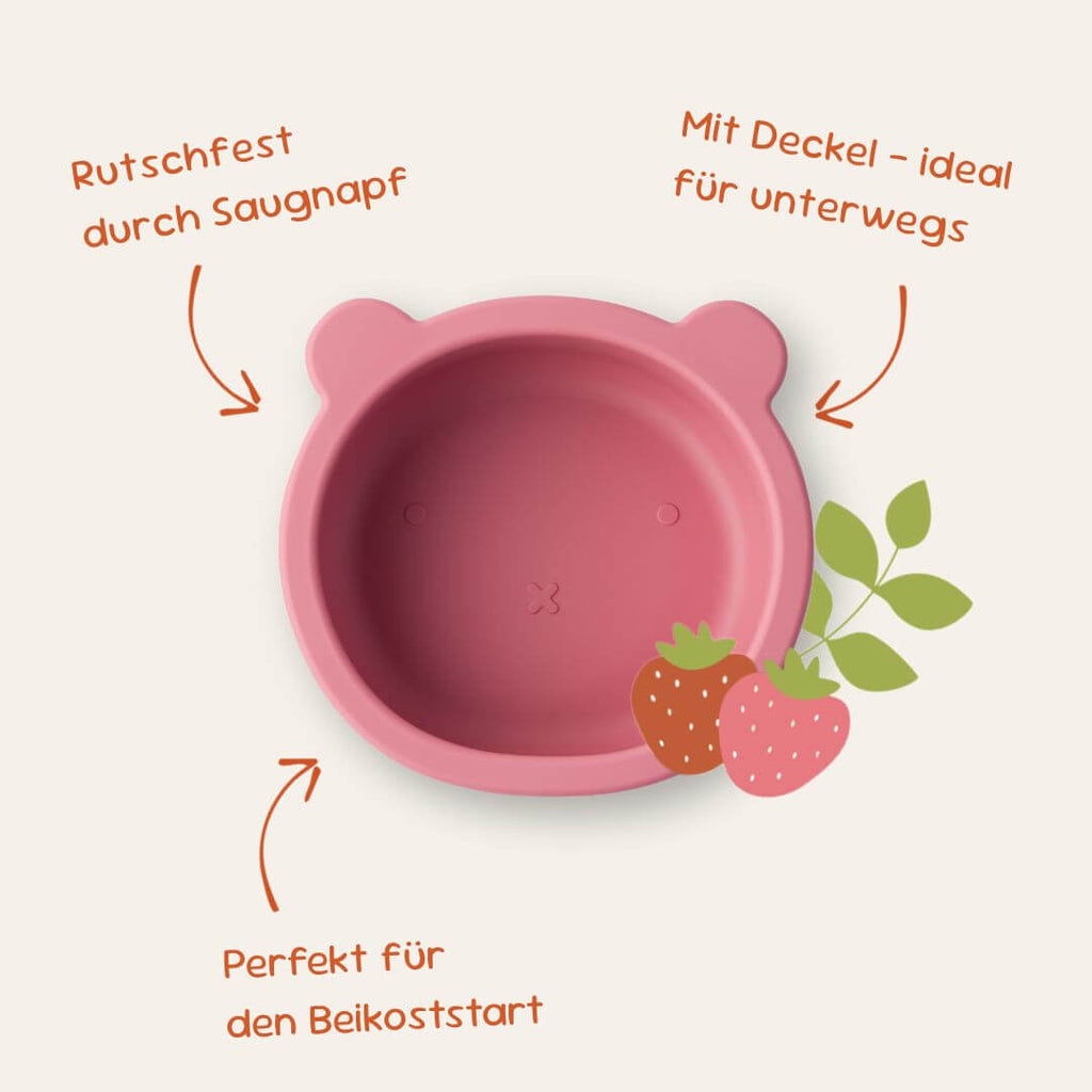 Geschirrset "BärenHunger" aus Silikon 5-teilig