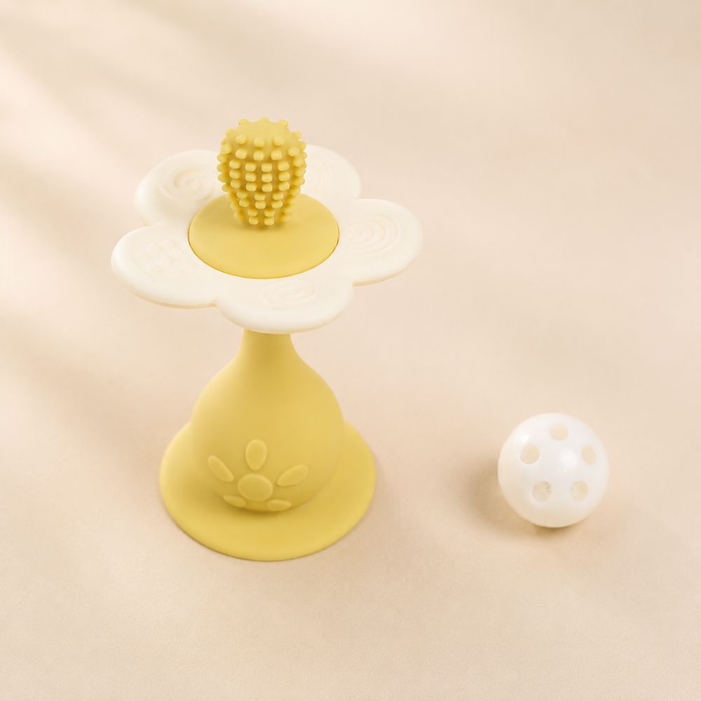 BlütenBeißring mit Rasselball