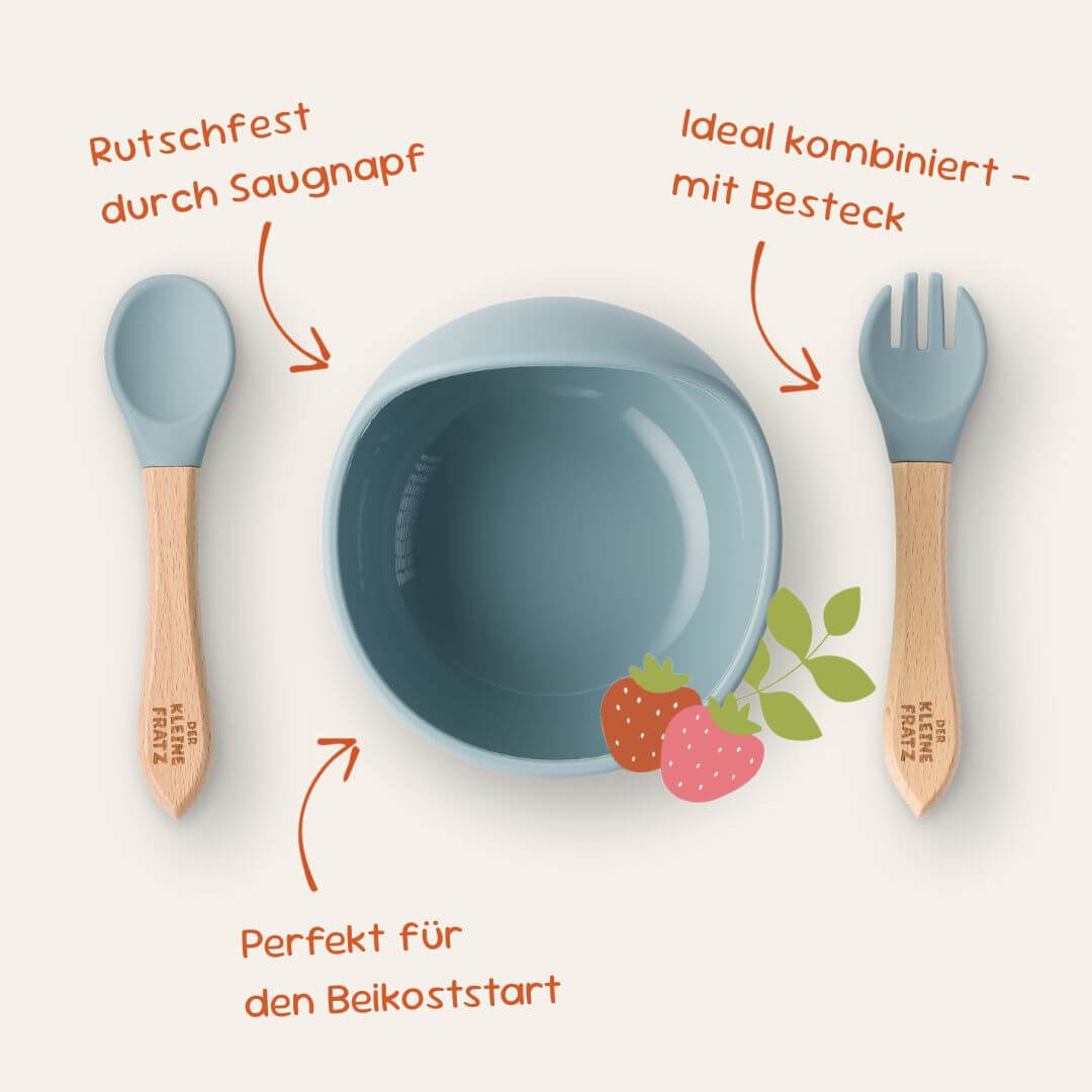 Esslernschüssel mit Besteck