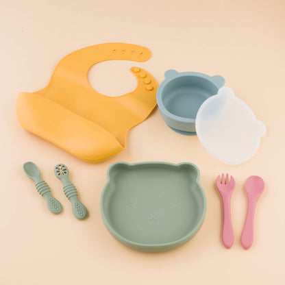 Geschirrset "BärenHunger" aus Silikon 5-teilig
