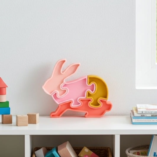 Puzzle-Tiere aus Silikon