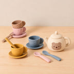 Kinder-Teeset mit Tiermotiven aus Silikon