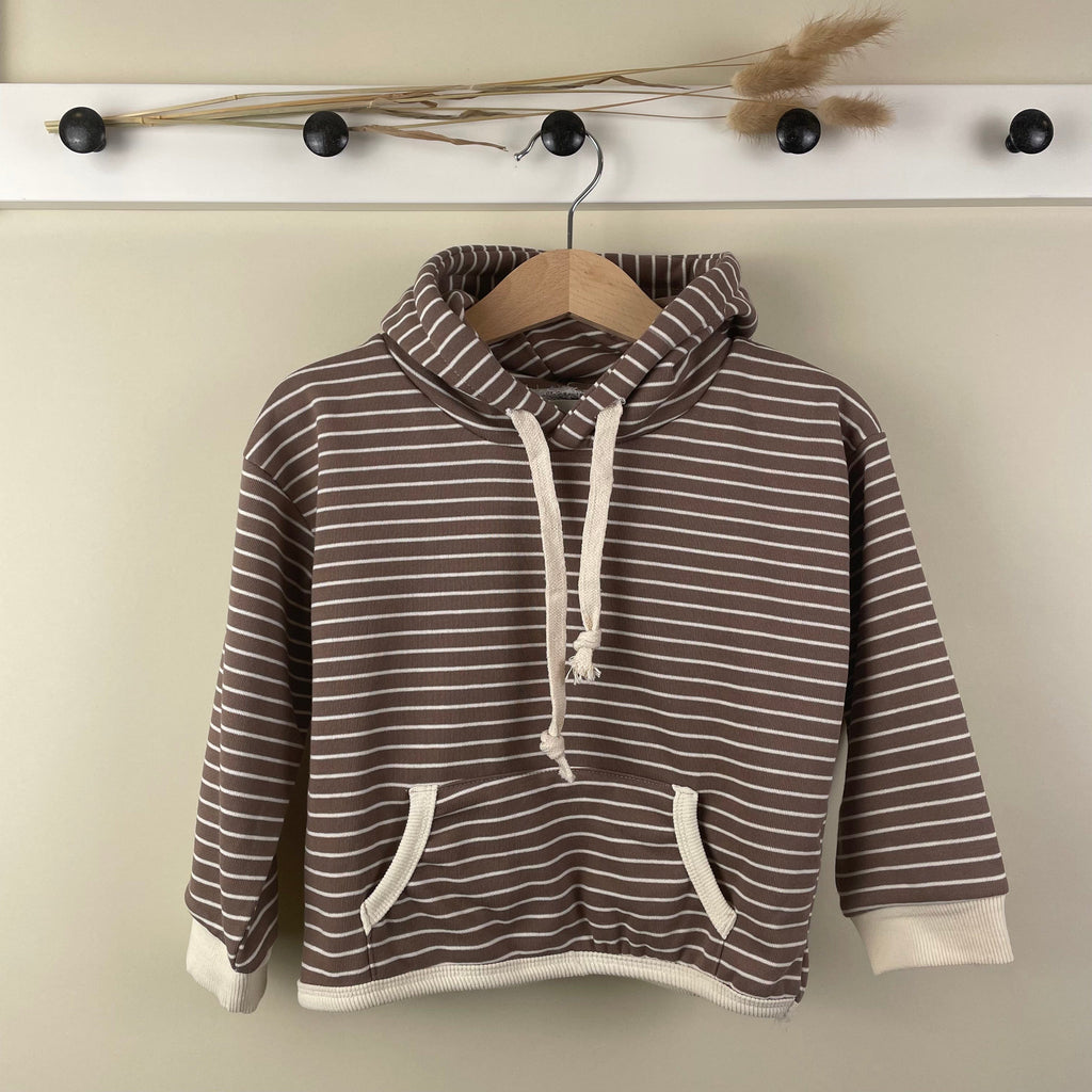 derkleinefratz.de Baby- & Kleinkindbekleidung Braun / Monat 0-6 Gestreifter Hoodie