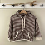 derkleinefratz.de Baby- & Kleinkindbekleidung Braun / Monat 0-6 Gestreifter Hoodie